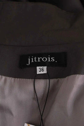 Manteau Jitrois Anthracite en Cuir