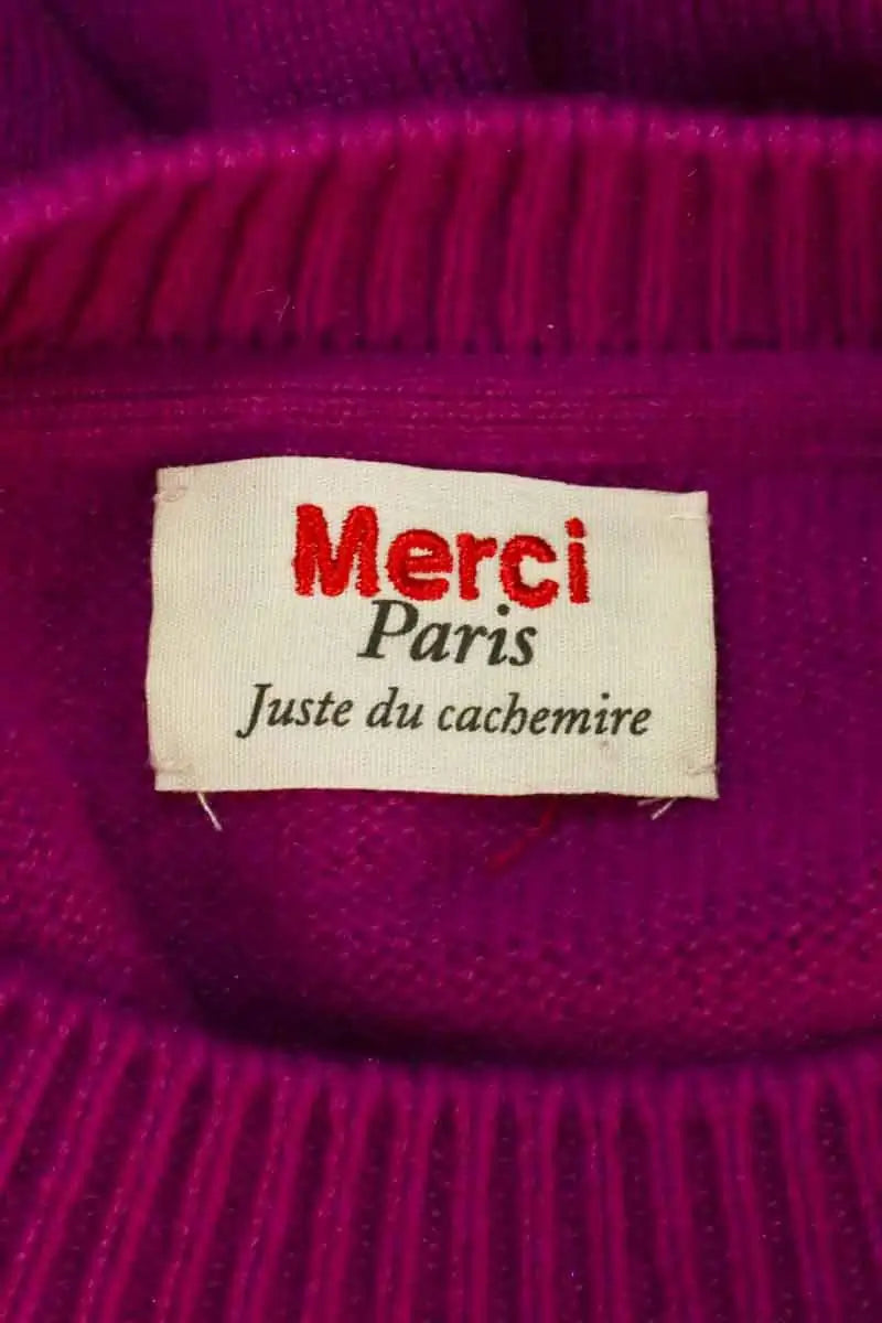 Pull Merci Violet en Cachemire