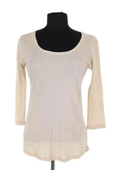 Top Majestic Filatures Beige en Coton, taille S - Seconde Main