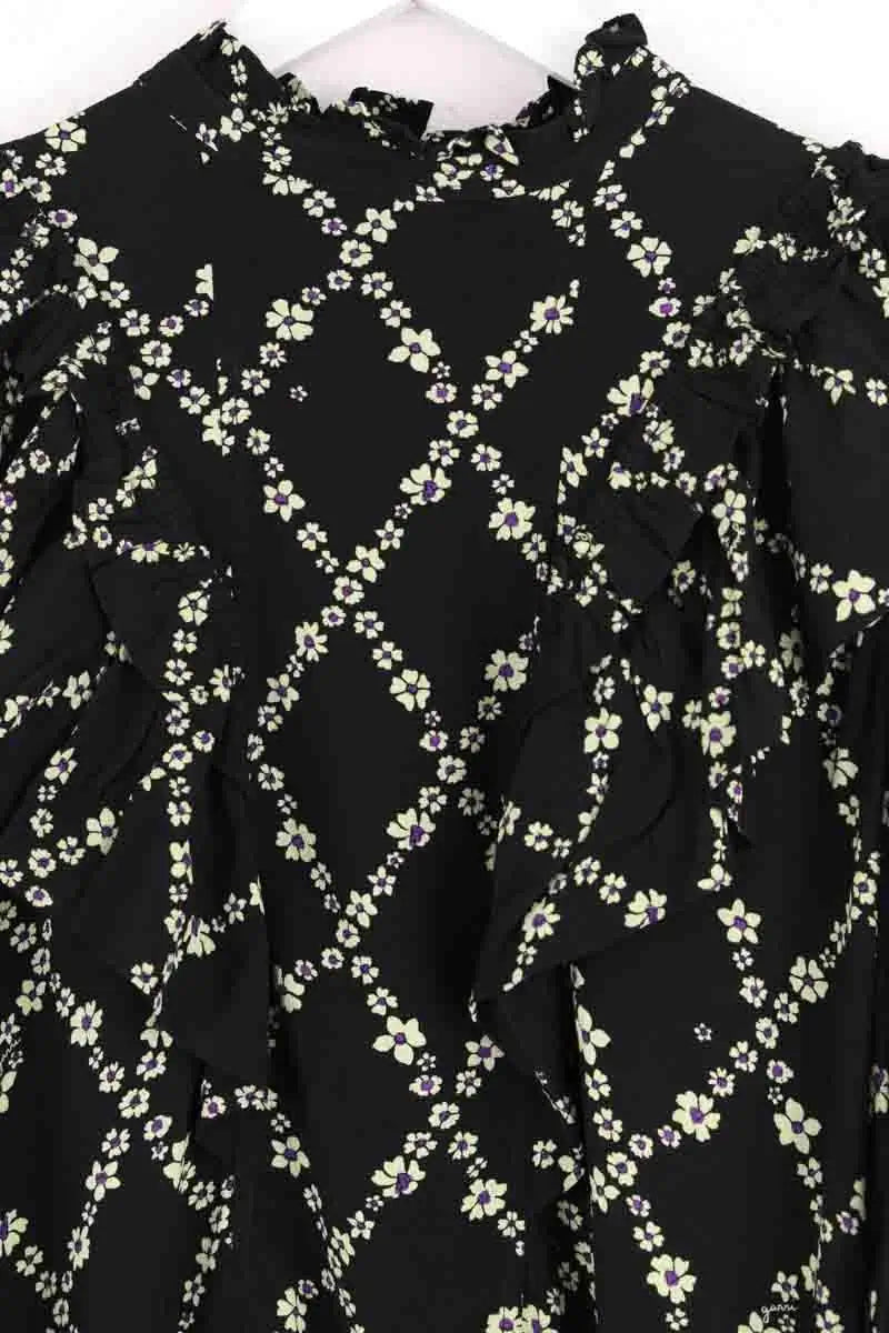 Robe Ganni Noir en Viscose