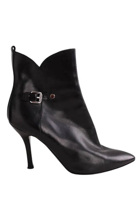 Boots à boucles Longchamp Noir en Cuir, taille 37 - Seconde Main