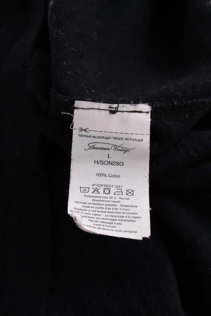 T-shirt American Vintage Noir en Coton
