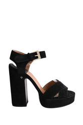 Talons Laurence Dacade Rosange Noir en Daim, taille 37 - Seconde Main