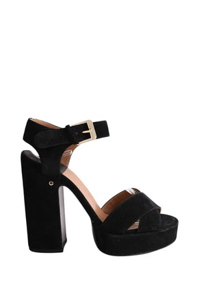 Talons Laurence Dacade Rosange Noir en Daim, taille 37 - Seconde Main