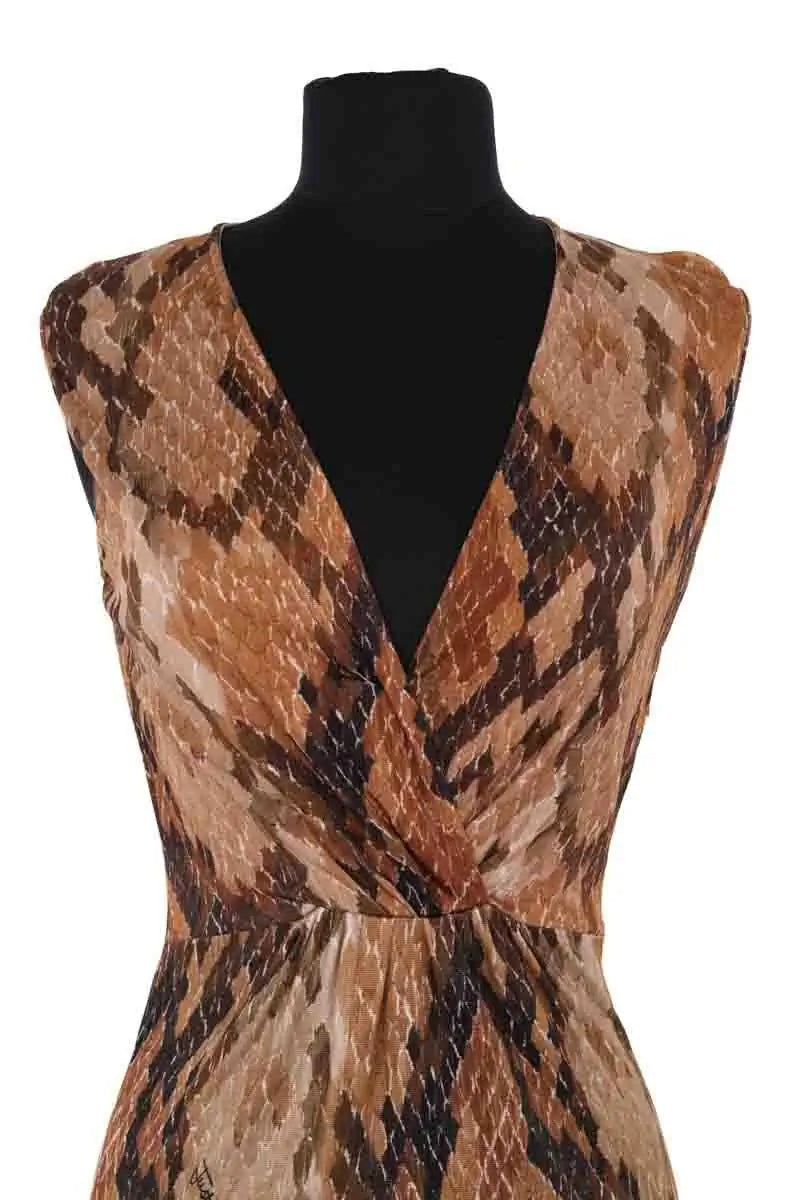 Robe Just Cavalli Marron en Viscose
