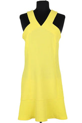 Robe Sandro Jaune en Synthétique, taille M - Seconde Main
