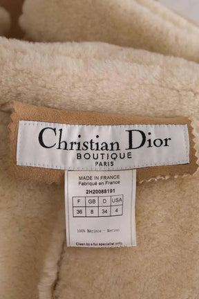 Manteau Dior Beige en Daim