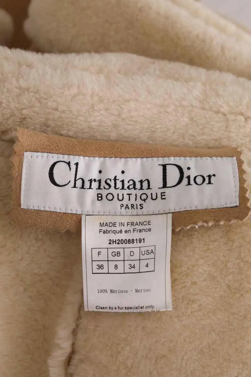 Manteau Dior Beige en Daim