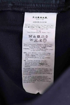 Pantalon droit Parosh Bleu en Laine