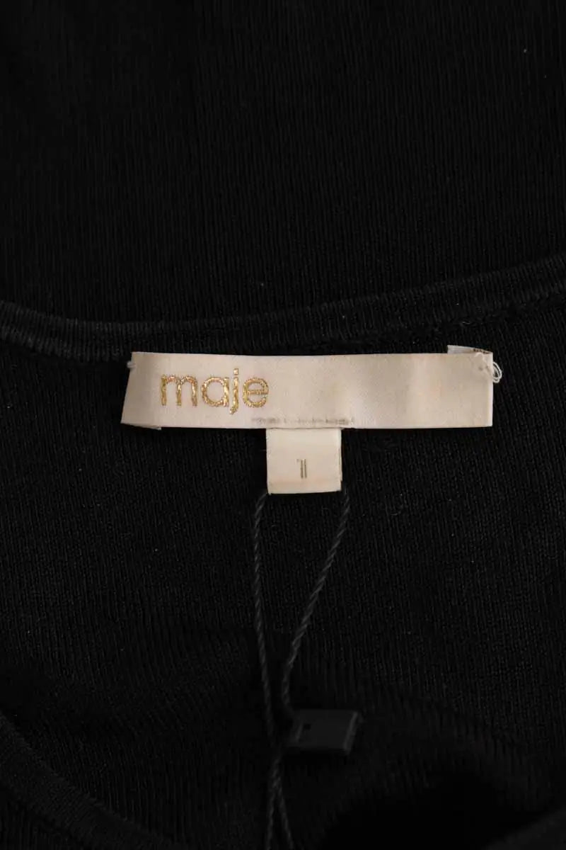 Top sans manche Maje Noir en Viscose