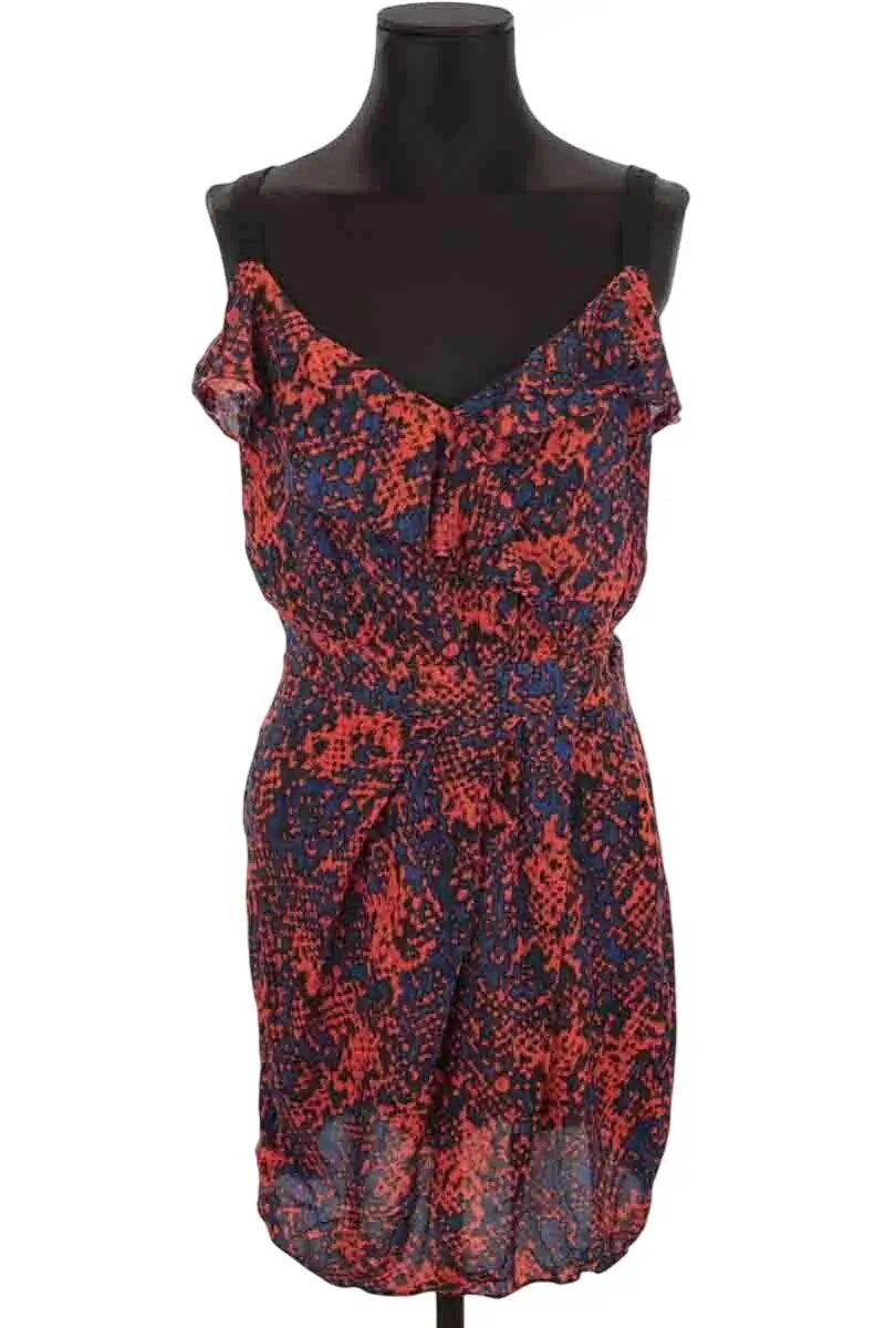 Robe Sandro Rouge en Viscose, taille L - Seconde Main