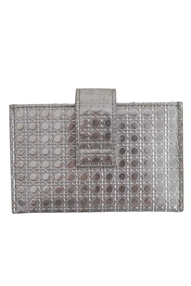 Porte-carte Dior Argent en Cuir