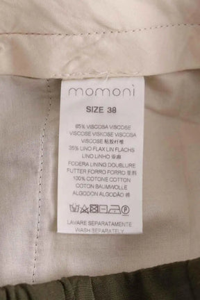 Pantalon droit Momoni Kaki en Viscose