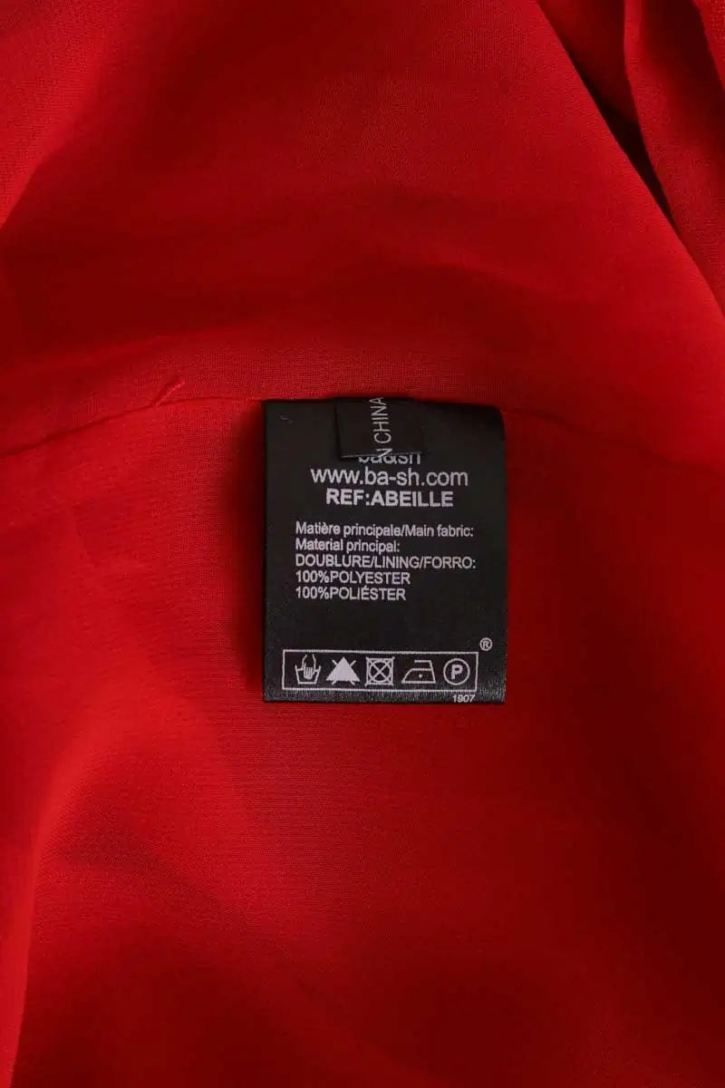 Robe manches courtes Ba&Sh Rouge en Synthétique