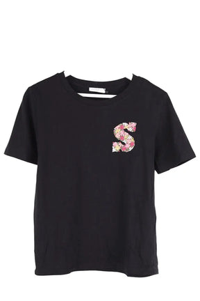 T-shirt Sandro Noir en Coton, taille XS - Seconde Main
