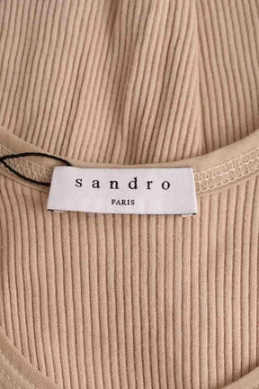 Top sans manche Sandro Beige en Viscose