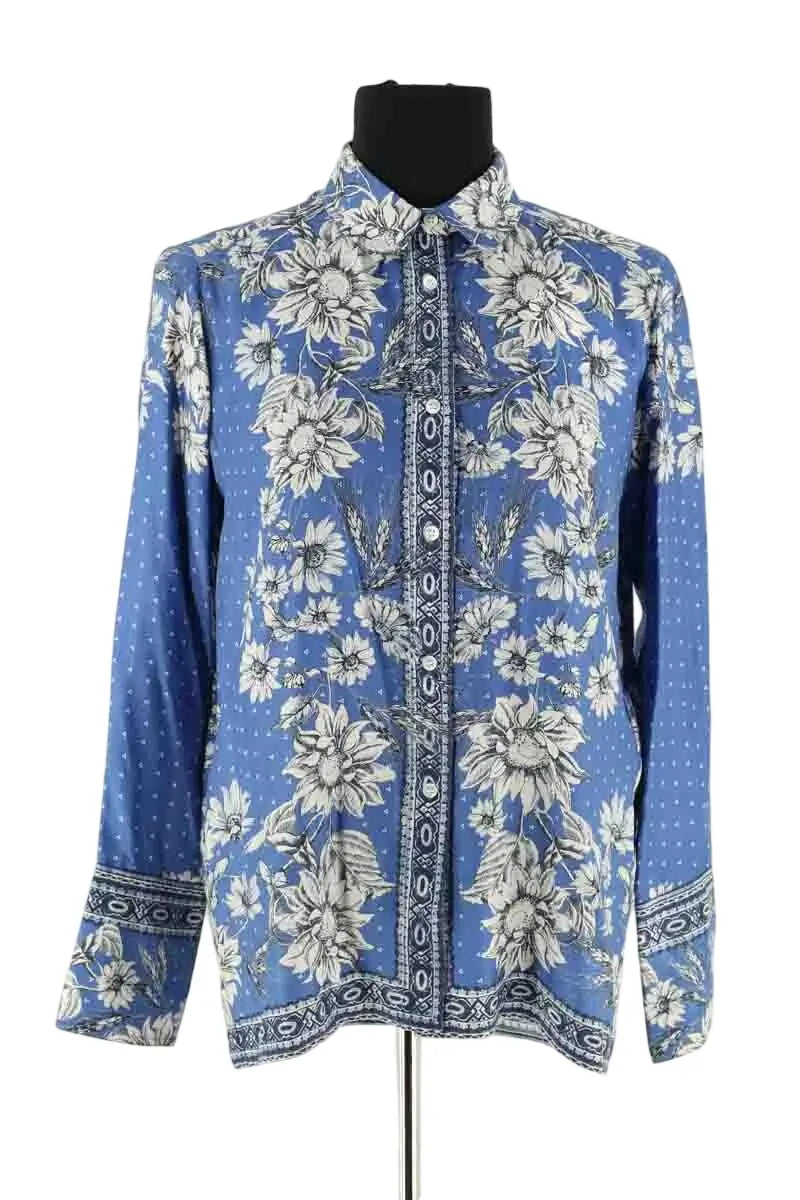 Chemise Sandro Bleu en Soie, taille S - Seconde Main