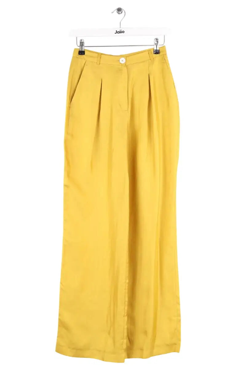 Pantalon droit Chloé Stora Jaune en Soie, taille XS - Seconde Main