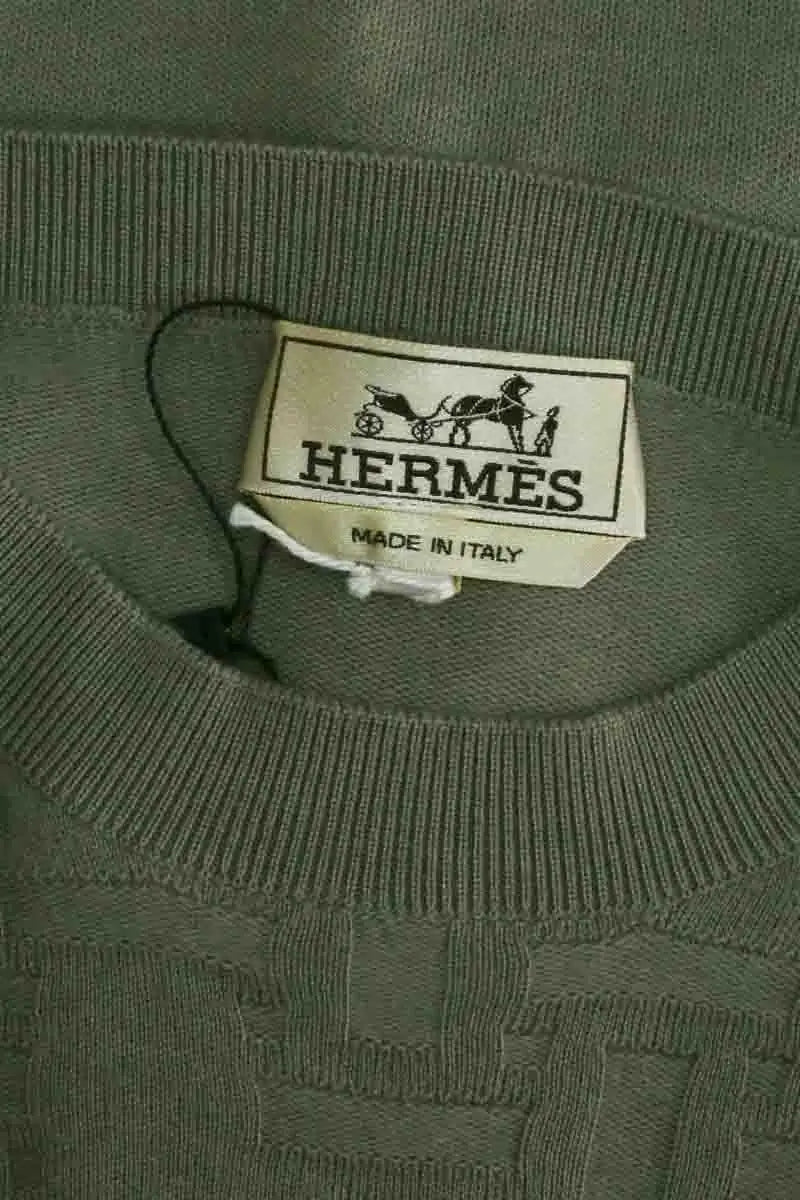 Pull Hermès Kaki en Cachemire