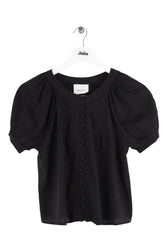 Blouse Reformation Noir en Coton, taille S - Seconde Main