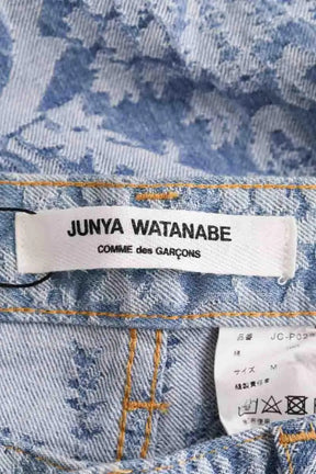 Jean droit Junya Watanabe Bleu en Coton