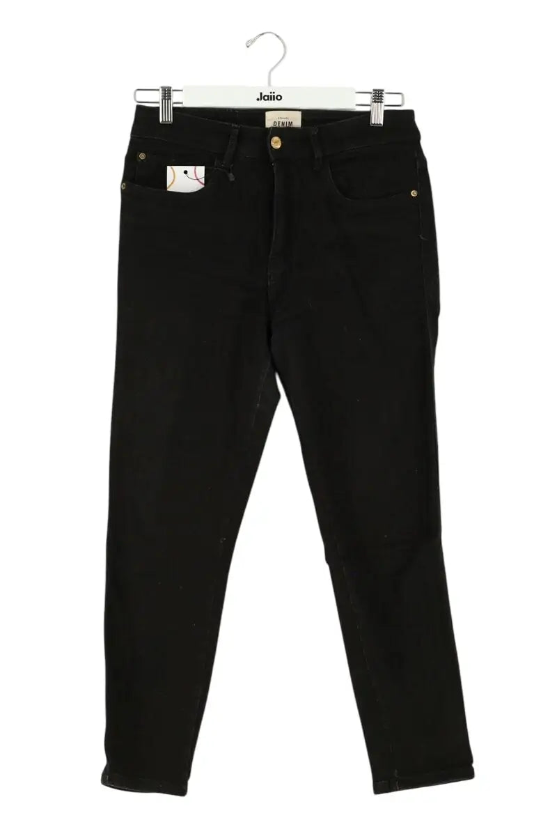 Jean slim Sézane Noir en Coton, taille L - Seconde Main