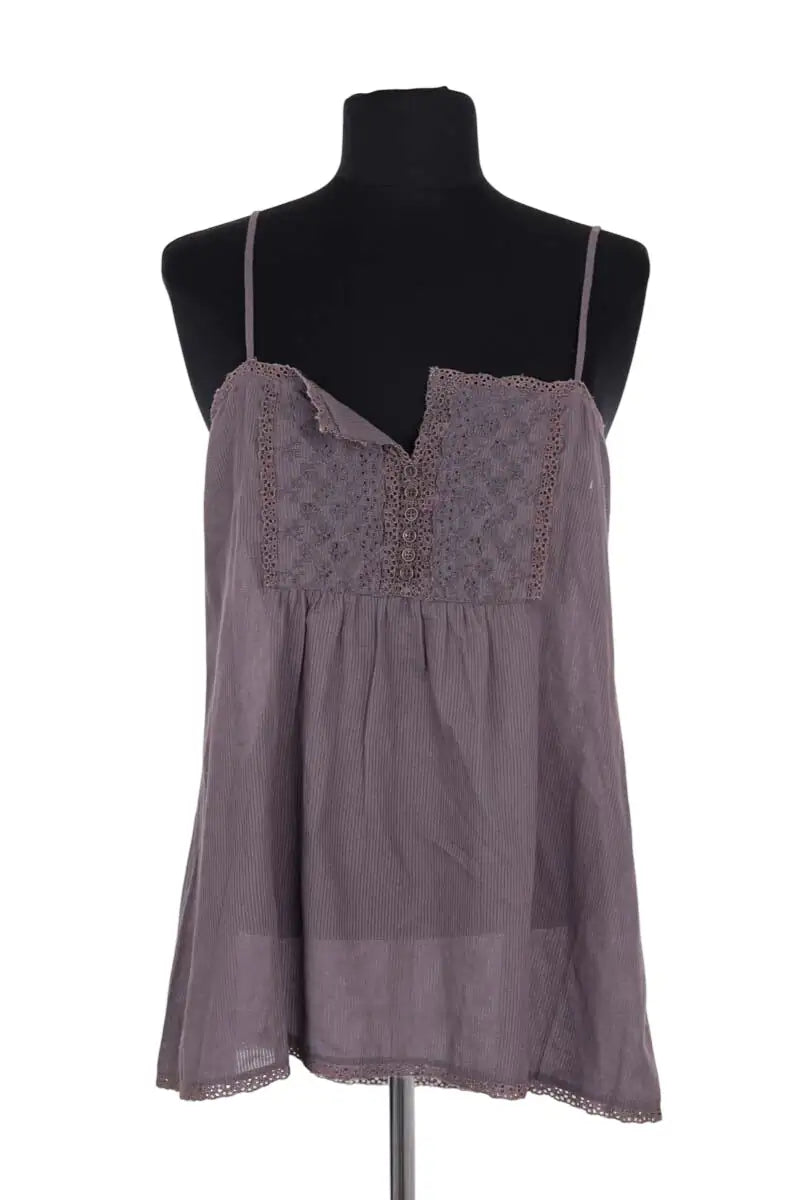 Top sans manche Zadig & Voltaire Gris en Coton, taille S - Seconde Main