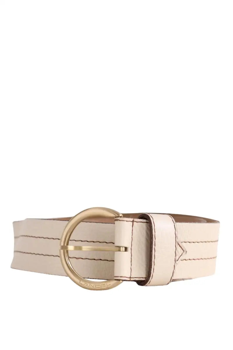 Ceinture Lancel Ecru en Cuir, taille S - Seconde Main