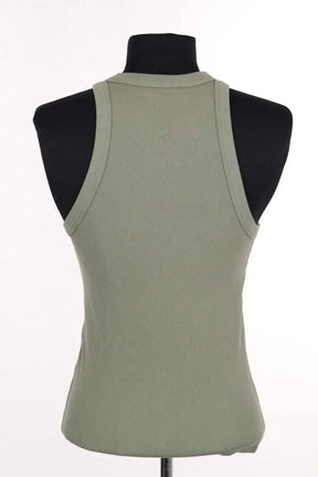Top sans manche Anine Bing Kaki en Coton