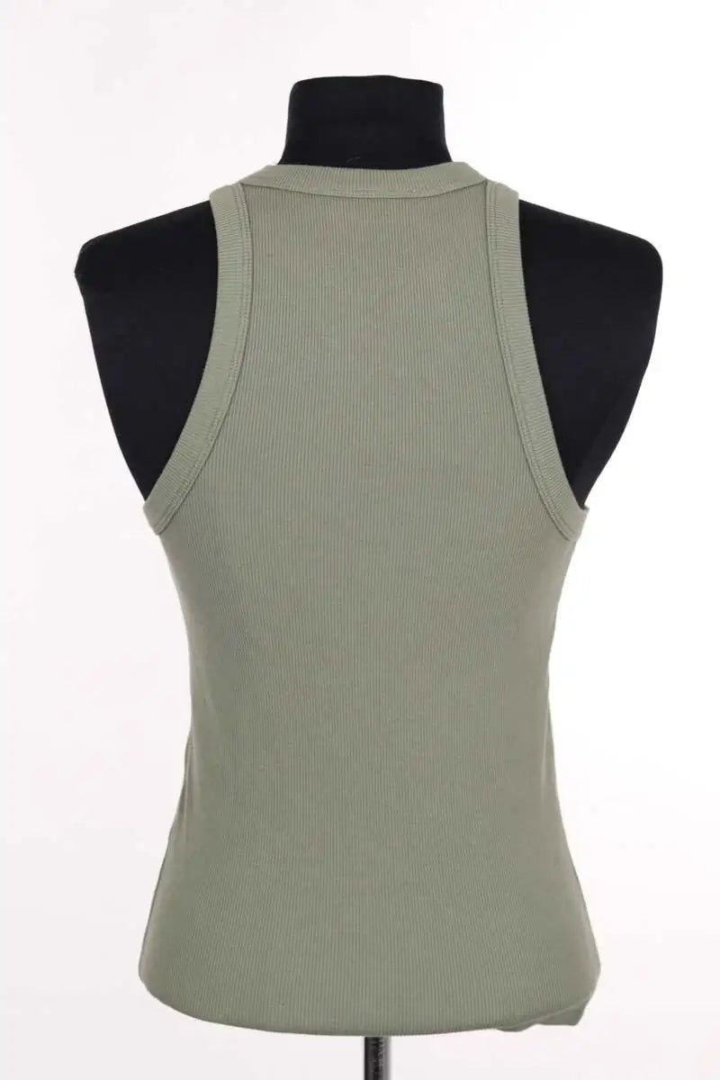 Top sans manche Anine Bing Kaki en Coton