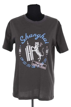T-shirt CHINOISES by Voyageuses Kaki en Coton, taille S - Seconde Main