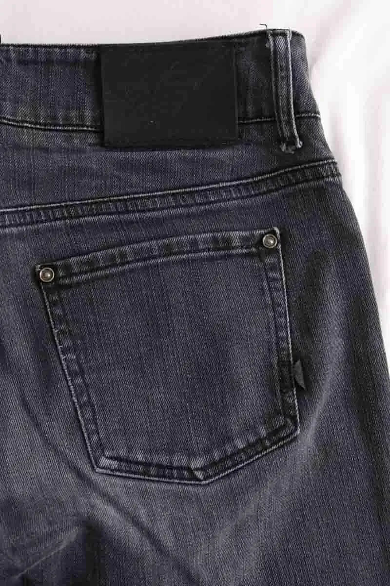 Jean droit Emporio Armani Gris en Coton