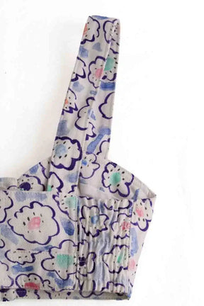 Top sans manche Alessandra Rich Blanc en Coton