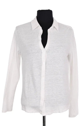 Gilet Majestic Filatures Blanc en Lin, taille M - Seconde Main