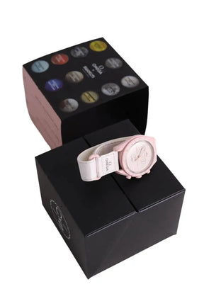 Montre Swatch x Oméga Swatch Rose en Autres