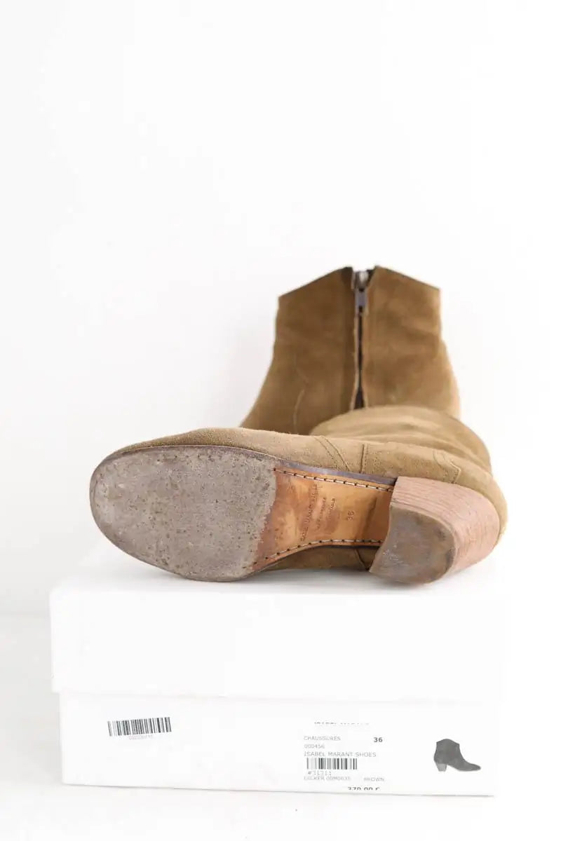 Boots Isabel Marant Étoile Kaki en Daim