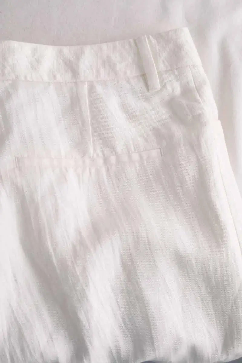 Pantalon Zadig & Voltaire Pistol tailleur lin Blanc en Lin