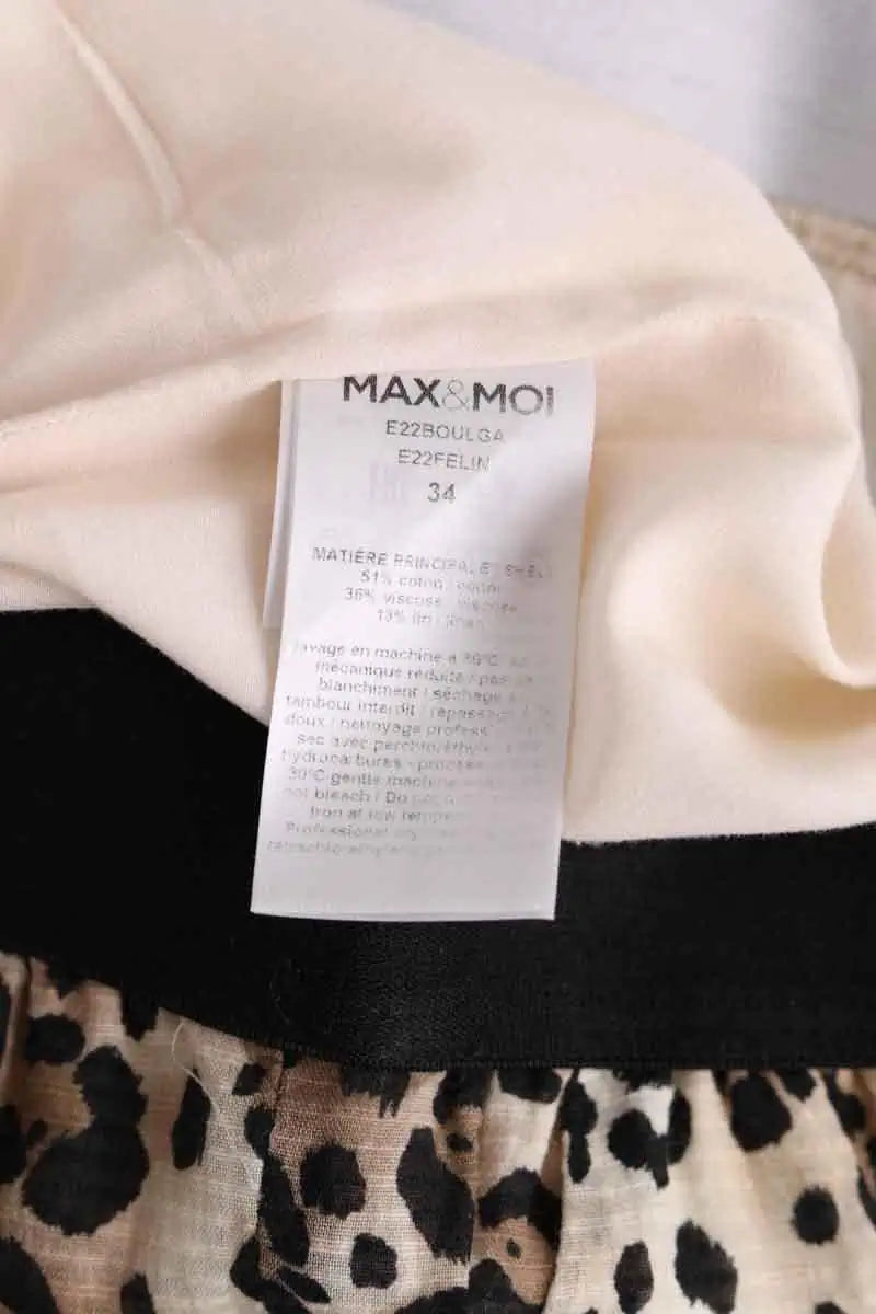 Pantalon droit Max & Moi Beige en Coton