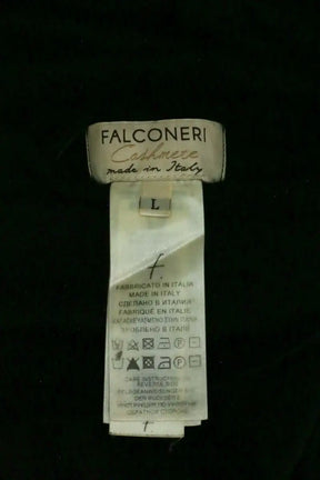 Top Falconeri Noir en Cachemire