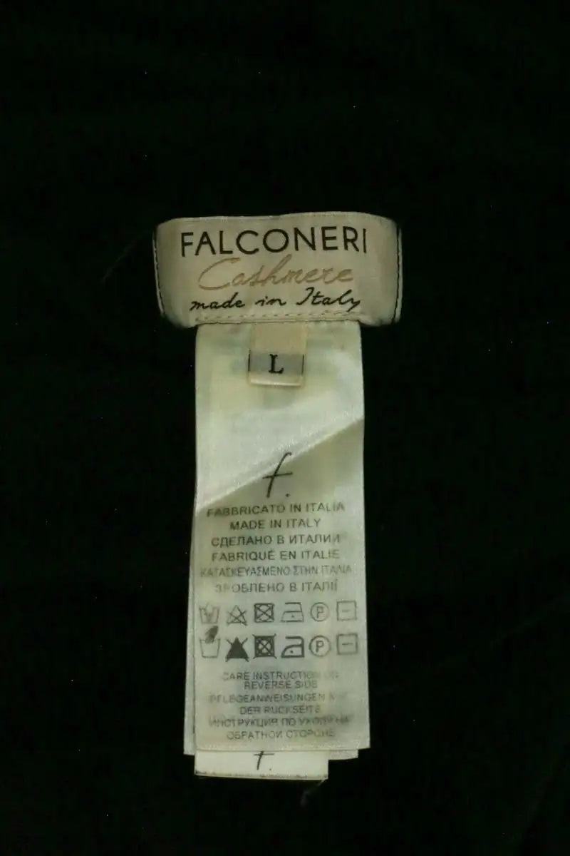 Top Falconeri Noir en Cachemire