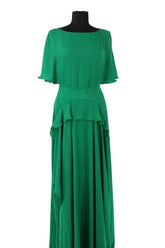 Robe Maje Vert en Synthétique, taille L - Seconde Main