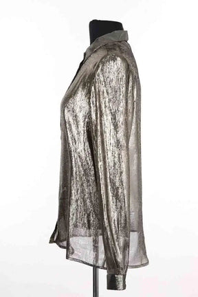 Chemise Sézane Argent en Soie