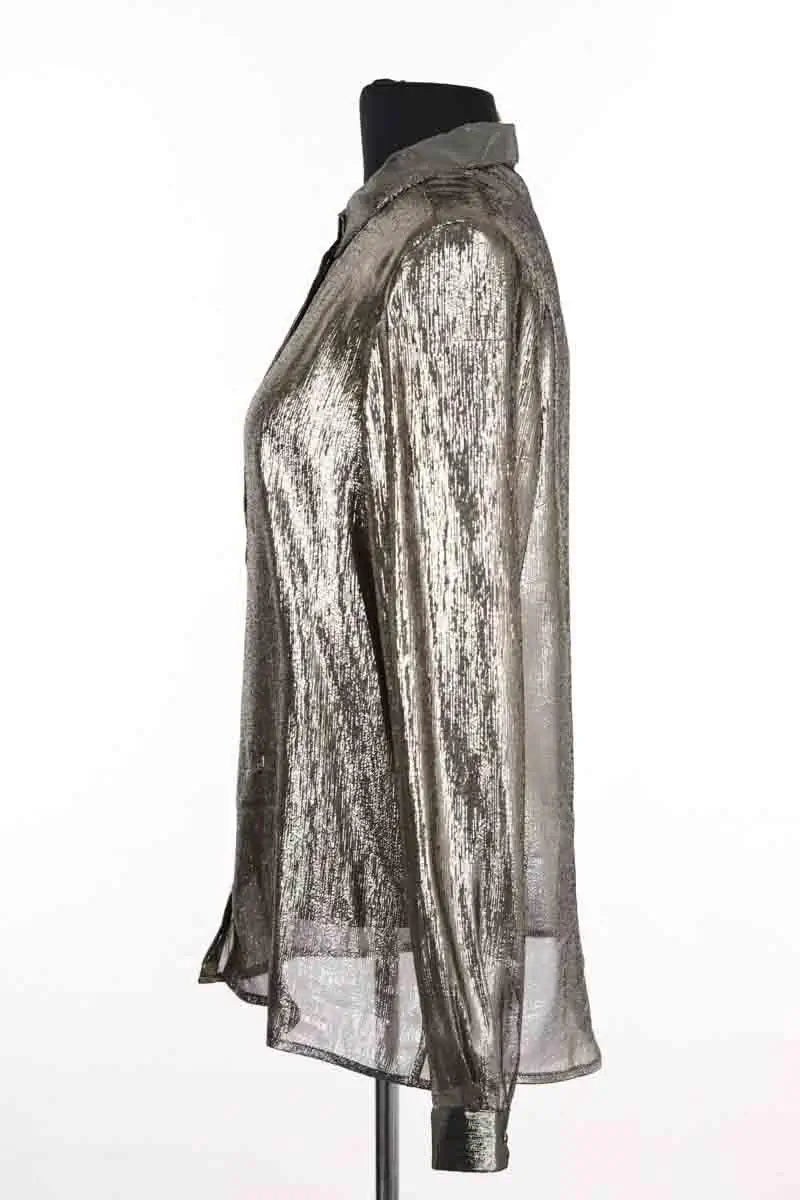 Chemise Sézane Argent en Soie