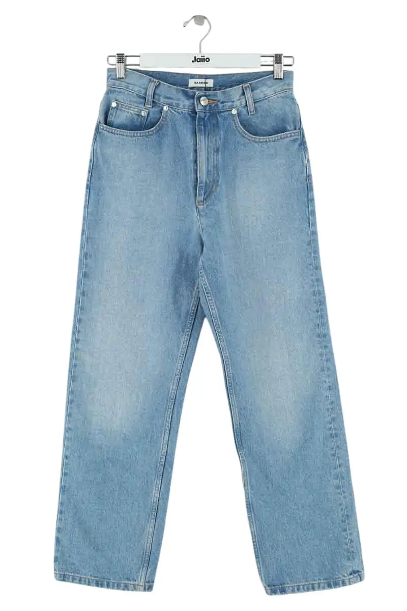 Jean droit Sandro Bleu en Coton, taille S - Seconde Main