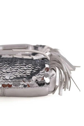 Sac à bandoulière Maje Argent en Cuir