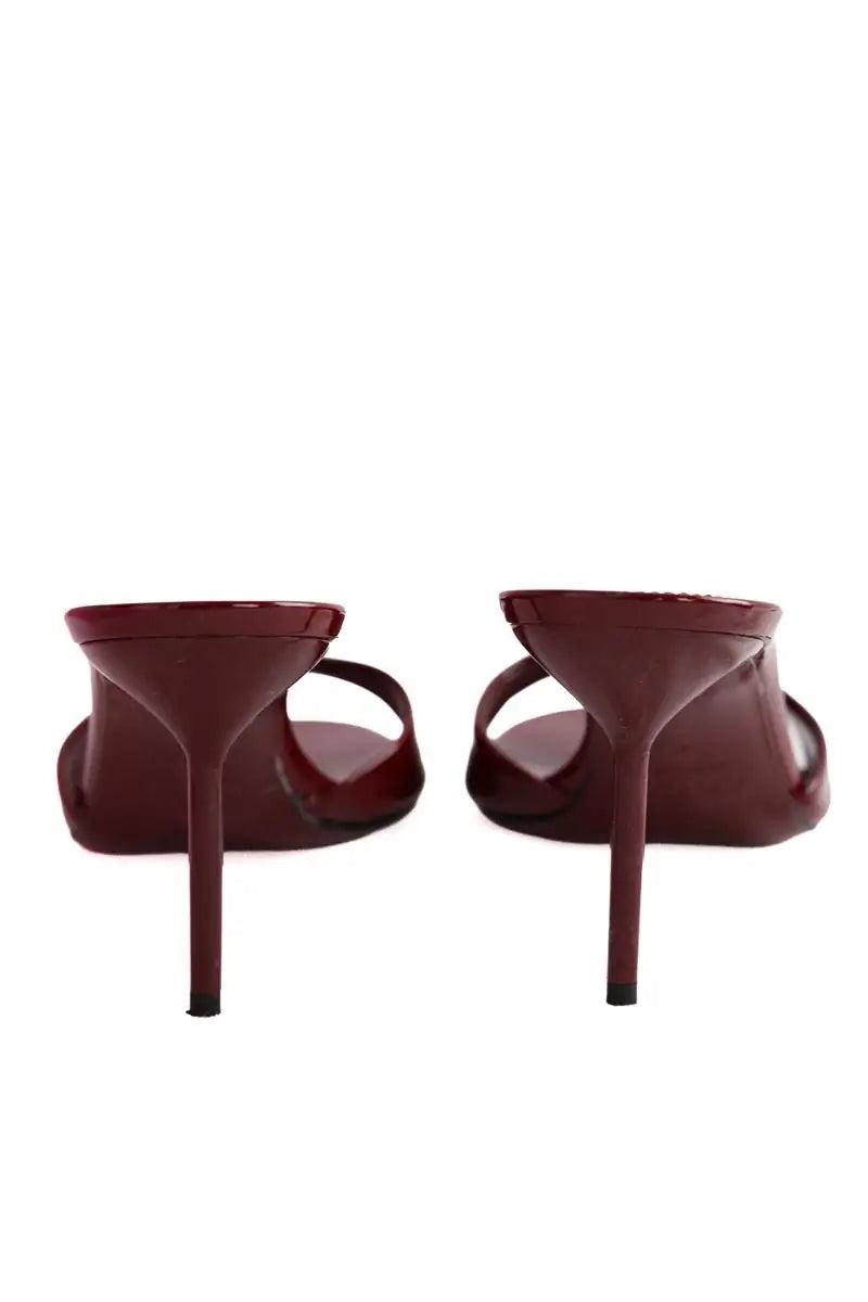 Talons Paris Texas Lidia Mule Bordeaux en Cuir