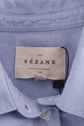 Chemise Sézane Bleu en Coton