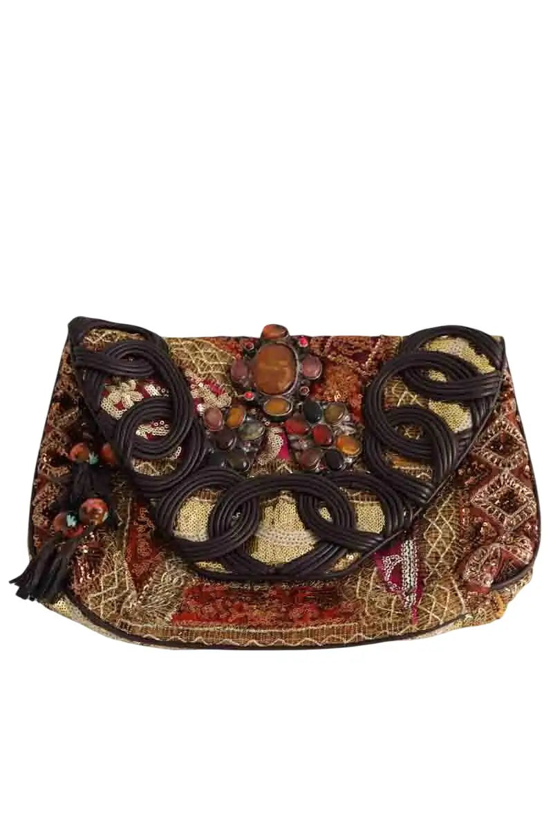 Pochette Antik Batik Multicolore en Paillettes - Seconde Main