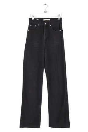 Jean large Levi's Noir en Coton, taille XS - Seconde Main
