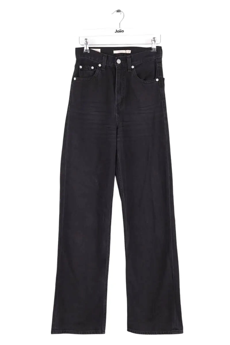Jean large Levi's Noir en Coton, taille XS - Seconde Main
